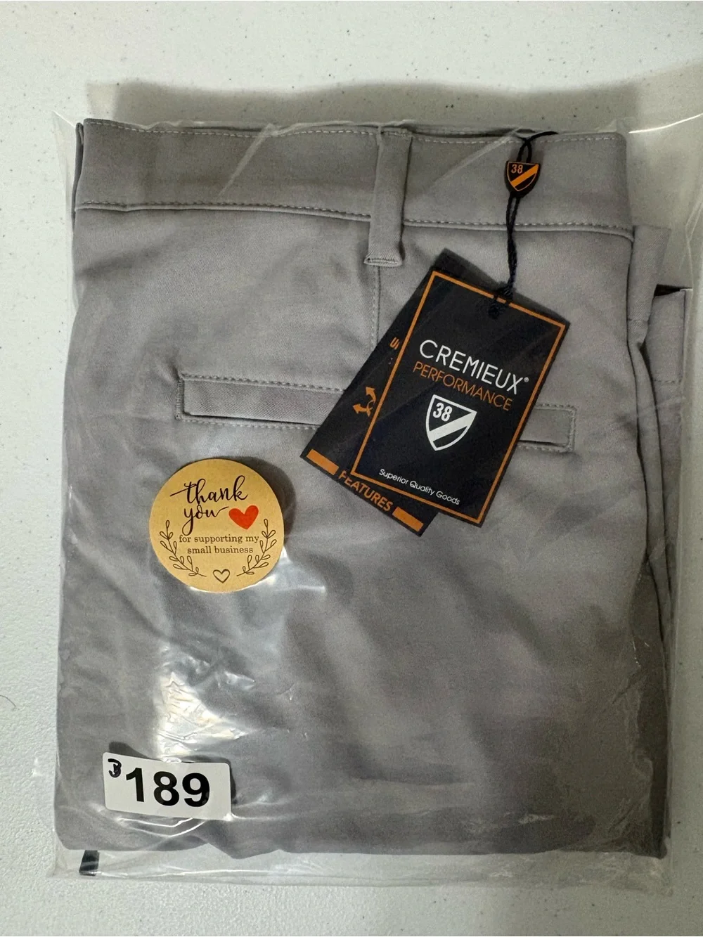 Daniel Cremieux Men's  Gray Performance Shorts size 35x9” stretch UPF 30 NWT